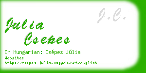 julia csepes business card